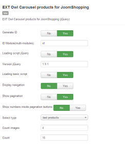EXT Owl Carousel products for JoomShopping Pro 