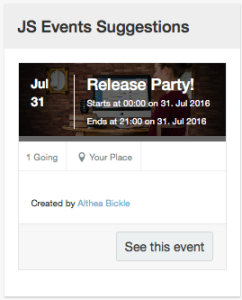 JS Events Suggestions 