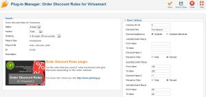 Order Discount Rules for Virtuemart 